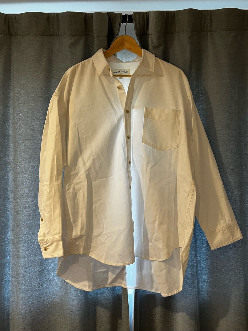 Denim Forum Oversized White Button Up